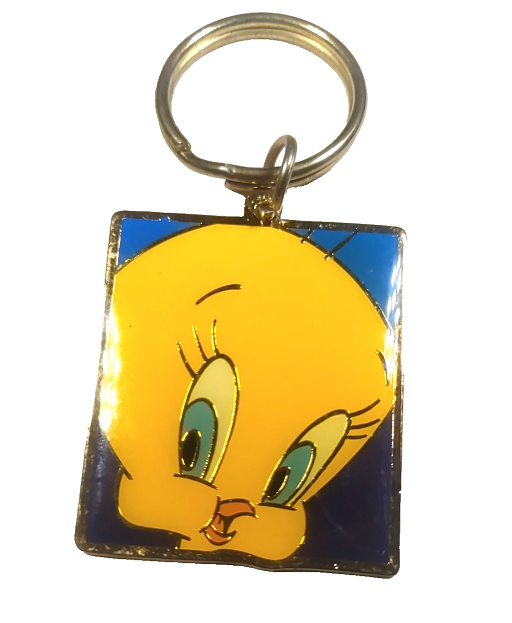 Tweety Bird Metal Enamel Keychain
